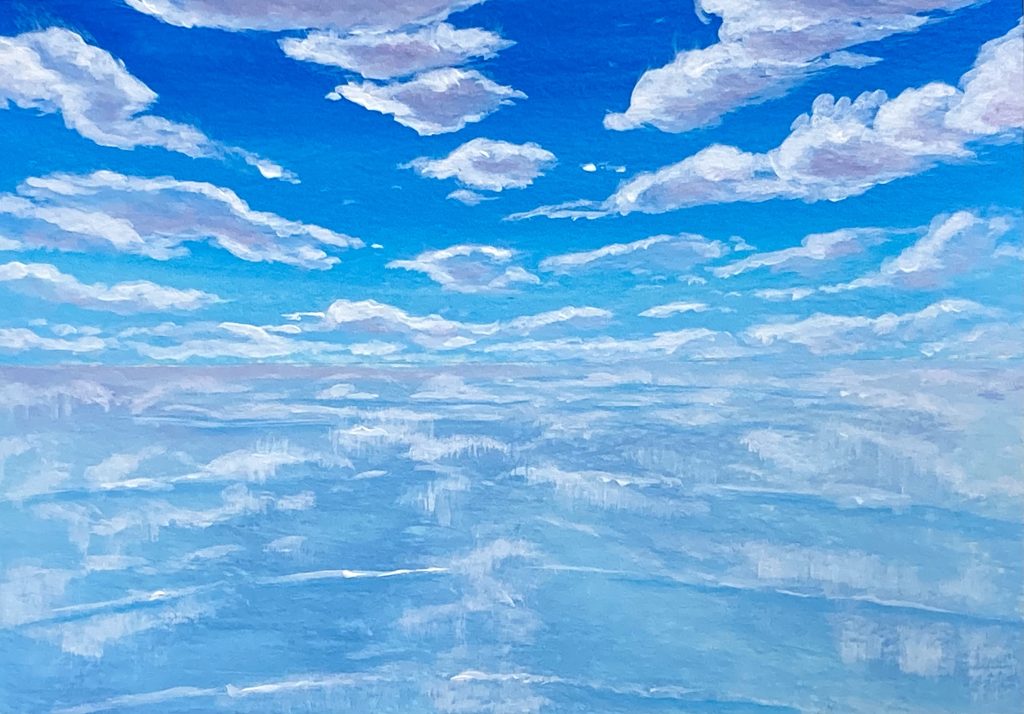 ウユニ塩湖の描き方
絵の描き方
ウユニ塩湖の絵
アクリル絵の具
風景画の描き方