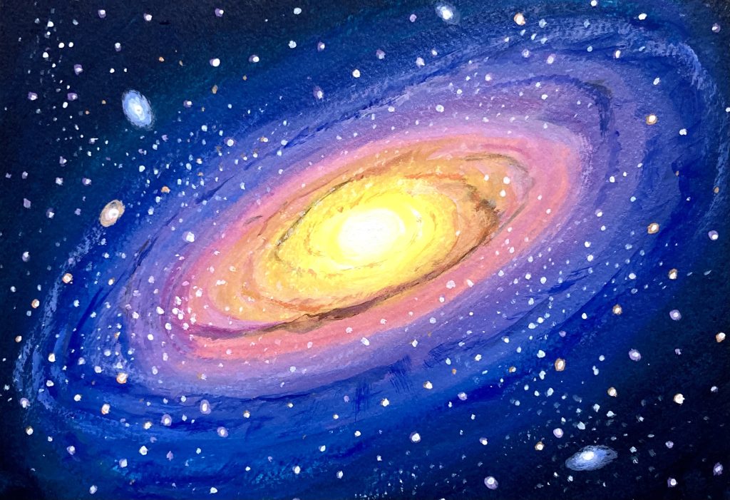 宇宙の描き方
銀河の描き方
アクリル絵の具
