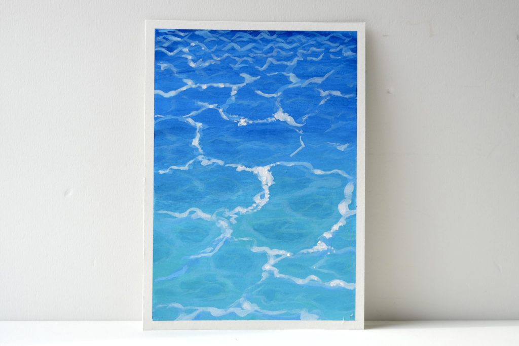 水面の描き方　 波　 海の波 アクリル絵の具 絵の描き方 イラスト 絵画